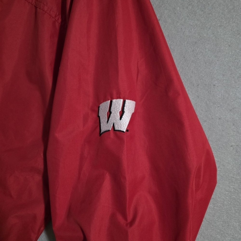 VTG Reebok Mens Wisconsin Badgers Embroidered Windbreaker Size Large - Picture 8 of 12